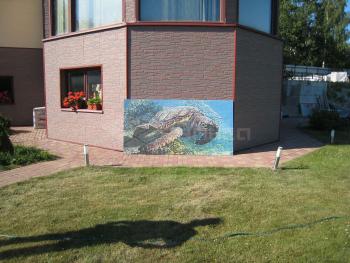 Панно из мозаики Черепахи 4