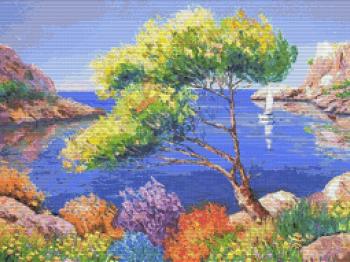 Панно из мозаики Морской пейзаж 5