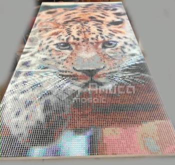 Панно из мозаики Тигры и кошки 4