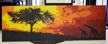 Панно из мозаики Закат 8