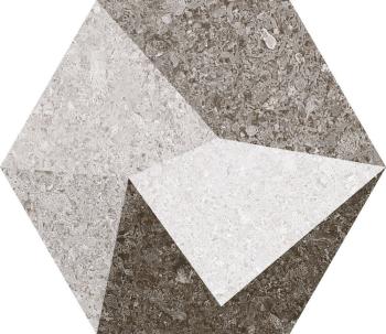 Kaleidos Grey Hex универсальный керамогранит 25x22