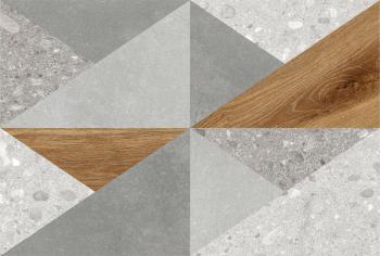 Плитка настенная Vision Светло-Серая Геометрия Матовая 27х40