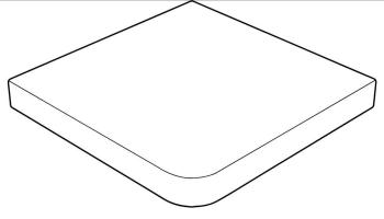 Ступень угловая Esquina Tatra Beige 33х33 керамогранит антискользящая (grip), матовая