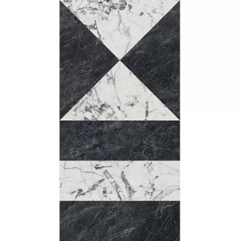 Бьянко Неро белый чёрный лаппатированный обрезной 60х119,5