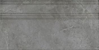 Плинтус Риальто серый тёмный глянцевый обрезной 40х20