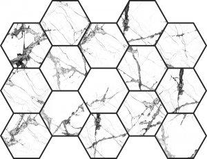 MALLA HEX CR LUX ICEBERG WHITE 32,5х22,5