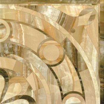 Керамогранит Олива Бежевый глазурованный мозаичный полированный 33x33