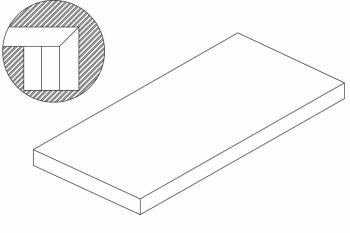 Составная ступень левая угловая с 2 усилителями (торец без усиления,толщина 10мм.)