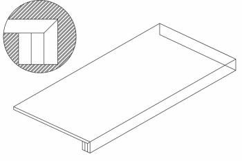 Составная ступень правая угловая с 2 усилителями (торец без усиления,толщина 10мм.)