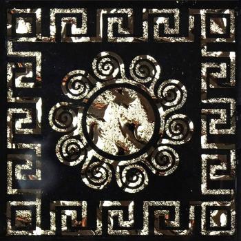 Византия Золото. Вставка стеклянная 8мм 66х66 мм