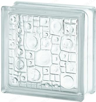 Стеклоблок Губка бесцветный 19x19x8 см