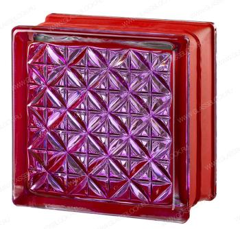 Стеклоблок MGs ROMANTIC RUBY красный 14,6x14,6x8 см