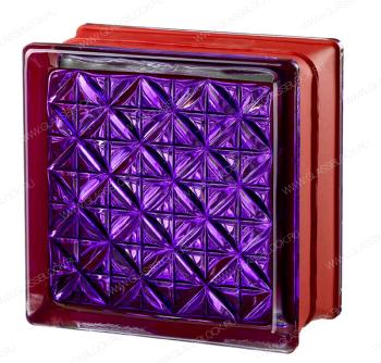 Стеклоблок MGs ROMANTIC VIOLET фиолетовый 14,6x14,6x8 см