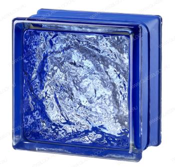 Стеклоблок MGs SOPHISTICATED BLUE синий 14,6x14,6x8 см