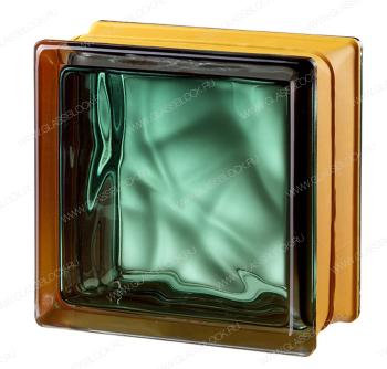 Стеклоблок MGs VEGAN EMERALD тархун 14,6x14,6x8 см