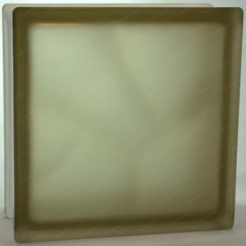 Стеклоблок Бронзовый Волна окрашенный в массе матовый бронза 19x19x8 см