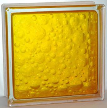 Стеклоблок Савона медовый медовый 19x19x8 см