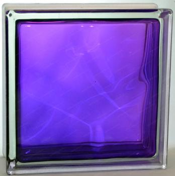 Стеклоблок Волна аметист аметист/фиолетовый 19x19x8 см