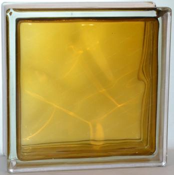 Стеклоблок Волна коричневый коричневый 19x19x8 см