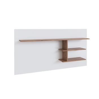 Полка навесная Малави МПН-1, Дуб крафт табачный, Белый глянец