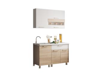 Кухня Айсбери 1,2м ,Белый;Дуб сонома